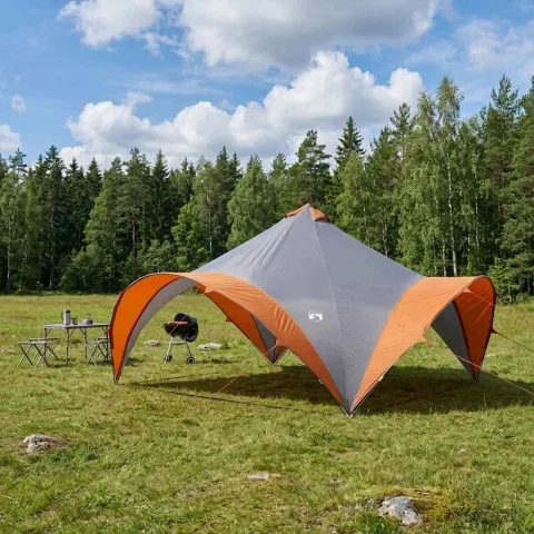 vidaXL Cort pentru Petreceri Gri și Portocalie 500 x 500 x 350 cm