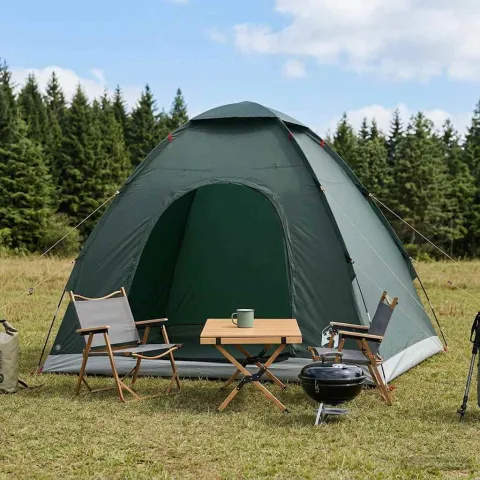 vidaXL Cort de Camping 2 persoană Verde Army