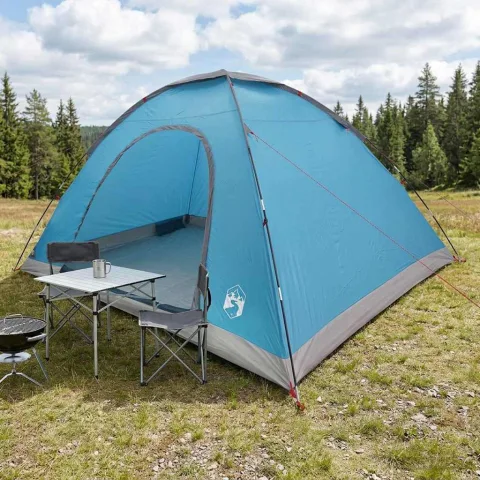 vidaXL Cort de Camping 6 persoană albastru