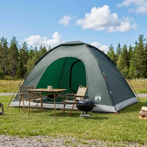 vidaXL Cort de Camping 6 persoană Verde Army