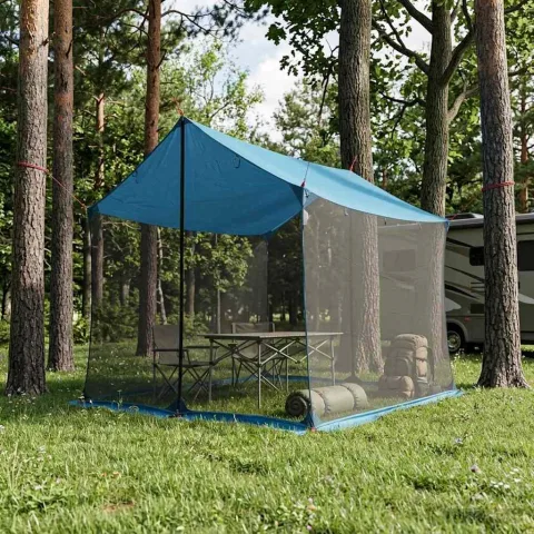 vidaXL Cort de camping cu pereți din plasă 270 x 210 x 210 cm albastru