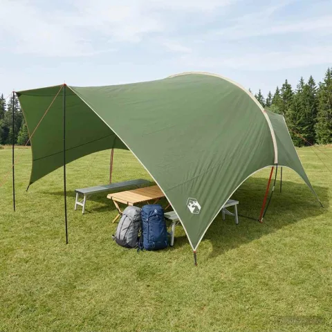 vidaXL Cort de camping rezistent la apă Verde 550 x 400 x 230 cm