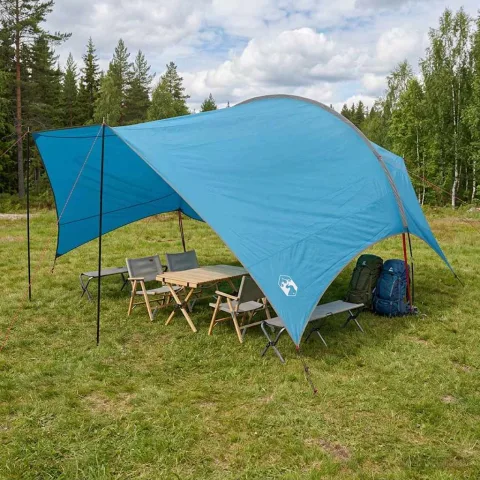 vidaXL Cort de camping rezistent la apă albastru 550 x 400 x 230 cm