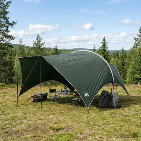 vidaXL Cort de camping rezistent la apă Verde Army 550 x 400 x 230 cm