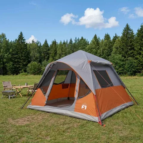 vidaXL Cort Instant cu acoperiș Gri și Portocalie 305 x 275 x 190 cm
