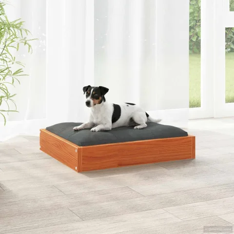 vidaXL Pat pentru câini Maroniu cerat 51,5 x 44 x 9 cm