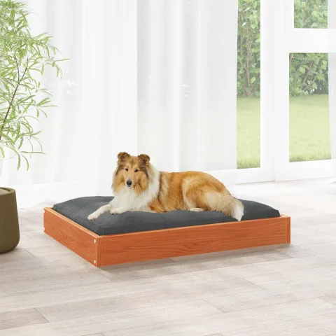 vidaXL Pat pentru câini 101,5 x 74 x 9 cm Lemn de pin masiv