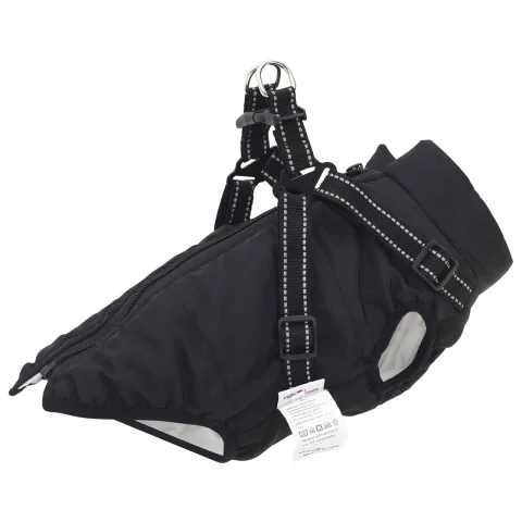 vidaXL Haina pentru Câini Negru L36 Fleece și poliester