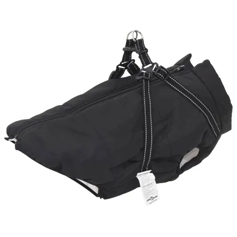 vidaXL Haina pentru Câini Negru L44 Fleece și poliester
