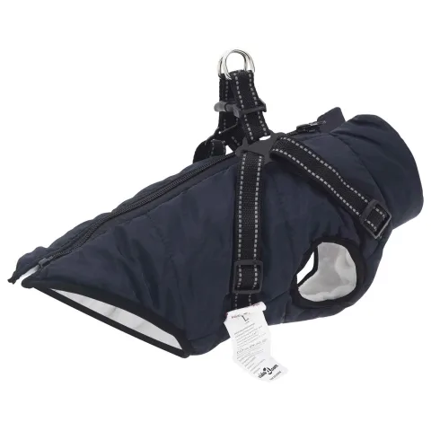 vidaXL Haina pentru Câini Albastru marin L40 Fleece și poliester