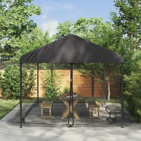 vidaXL Plasă de țânțari pentru foișor 220 mesh Negru 6 x 3 x 2 m