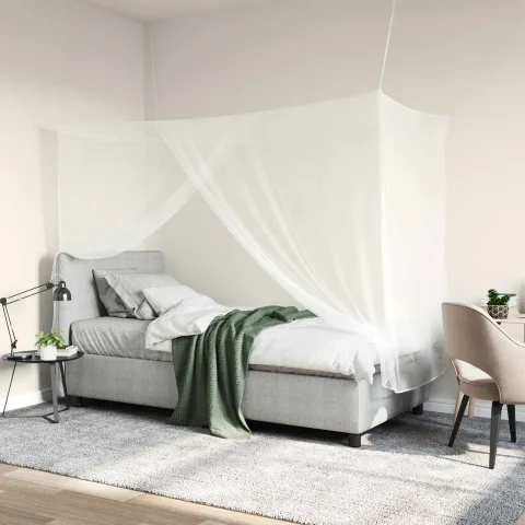 vidaXL Plasă pentru pat împotriva țânțarilor 3 buc. 156 mesh Alb