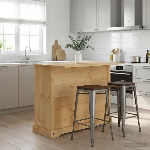VidaXL Depozitare pentru bucătărie Ceară de Miere 112 x 70 x 91,5 cm