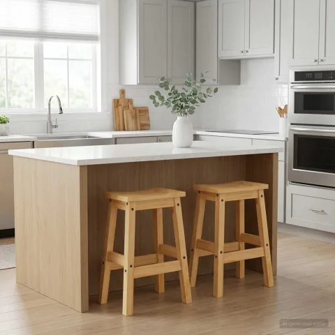 vidaXL Scaun de bar 2 buc. Ceară de Miere 44 x 30 x 63 cm Pin masiv