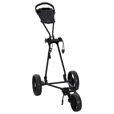 vidaXL Troler de golf Negru Fier Pliabil