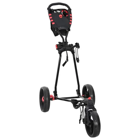 vidaXL Troler de golf Negru Fier Pliabil