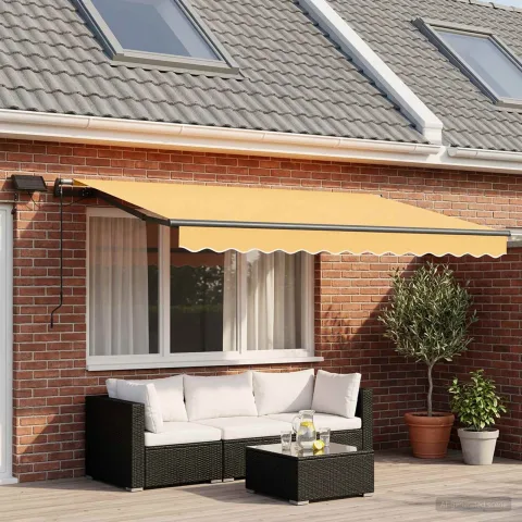 vidaXL Copertină retractabilă Nisipiu 300 x 250 cm