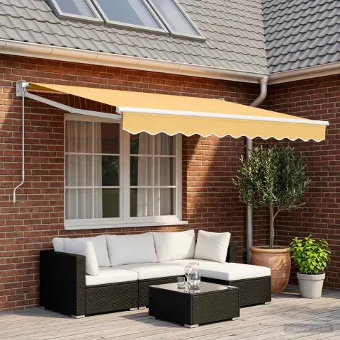 vidaXL Copertină retractabilă Nisipiu 3 x 2,5 m