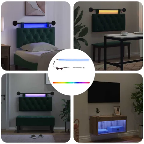 vidaXL Bandă LED 55 cm Multicolour PVC