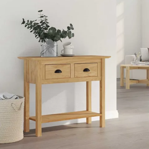 vidaXL Masă de consolă BODO Maro miere 91 x 34.7 x 74 cm