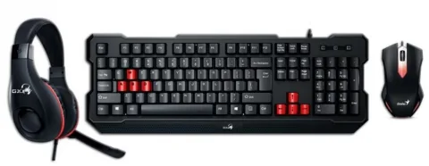 Kit Genius Gaming USB, Wired, 3 in 1 gaming kit, Tastatura + Mouse 1000 DPI + Casti, KMH-200