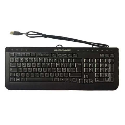 Tastatura ALIENWARE, layout: norvegiana, Multimedia, USB, Negru