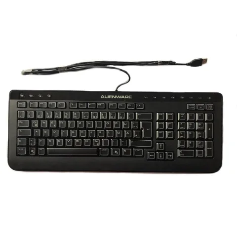 Tastatura ALIENWARE, layout: spaniola, Multimedia, USB, Negru