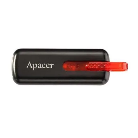 Memorie flash USB2.0 16GB retractabila, Apacer, negru cu rosu