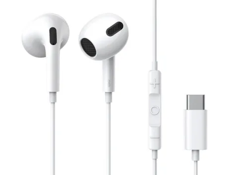 CASTI Baseus Encok C17, pt smartphone, control volum + microfonpe fir, conectare prin cablu USB Type-C, lungime cablu 1.1m, alb'NGCR010002'
