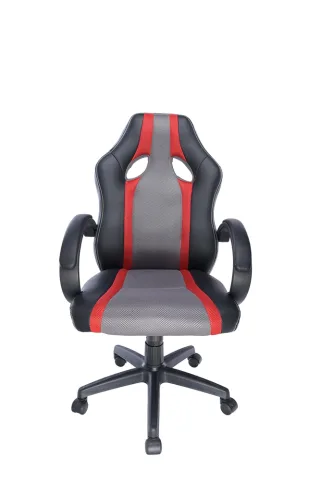Scaun gaming Spacer imitatie piele si material textil, Negru/Rosu, SP-GC-RED53