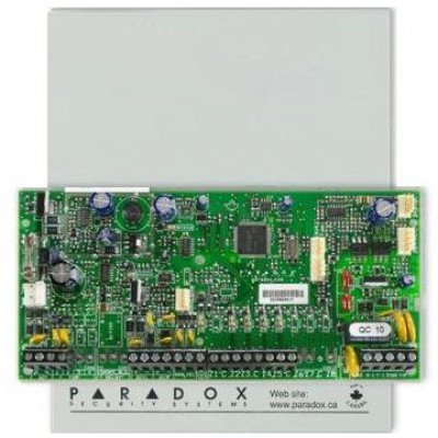 Placa centrala alarma Paradox SP5500+, cutie si transformator