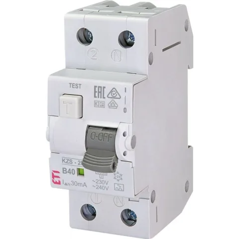 Siguranta automata diferentiala, ETI 002173208, RCBO 40A/30mA B tip A 10kA KZS-2M A B40/0.03