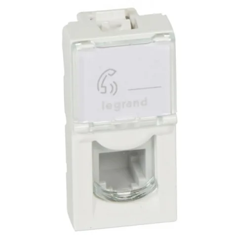 Priza telefon RJ11 Legrand Mosaic 078730, alb