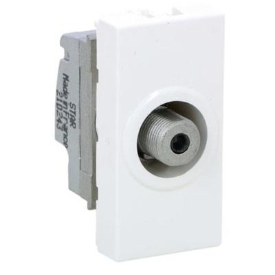 Priza tv tip F 1 modul Legrand Mosaic 078790, alb