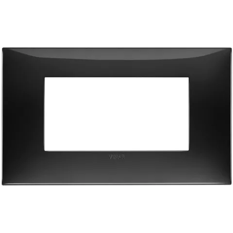 Rama 4 module Vimar Neve Up 09674.04, plastic Glossy negru