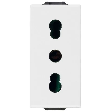 Priza 1 modul standard italian Vimar Neve Up 09203, 2P+E 16A P17/11 alb