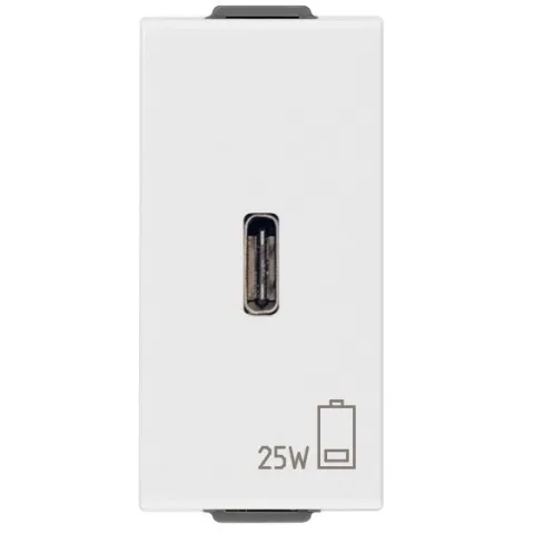 Priza USB-C 1 modul Vimar Neve Up 09292.C, 5V 1,5A alb