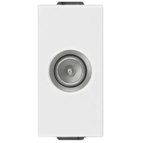 Priza TV tata 1 modul Vimar Neve Up 09300.01, TV-RD-SAT alb