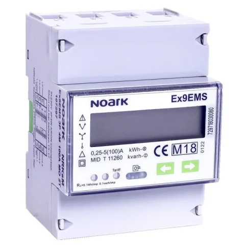 Contor de energie inteligent Ex9EMS 3- poli, 4-module, prin transformator de curent, 2-t Noark 107298