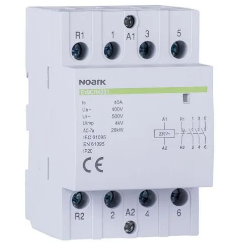 Contactor pe sina 63A 2NO+2NI 230V Noark 107326