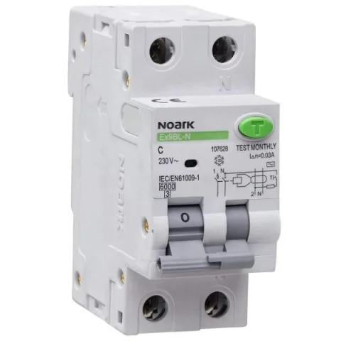 Intrerupator automat diferential RCBO 1P+N 16A, 100mA, curba C, tip AC, 6kA 107662
