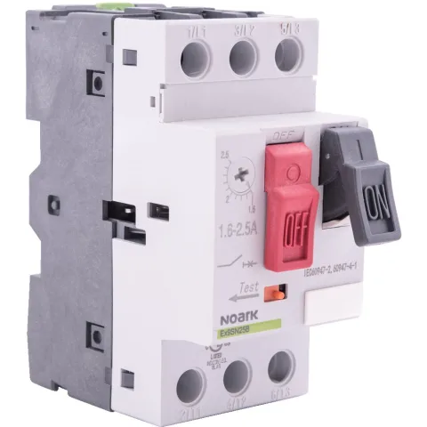 Intreruptor automat pentru protectia motoarelor 3P 1.6-2.5A, cu butoane Noark 108946