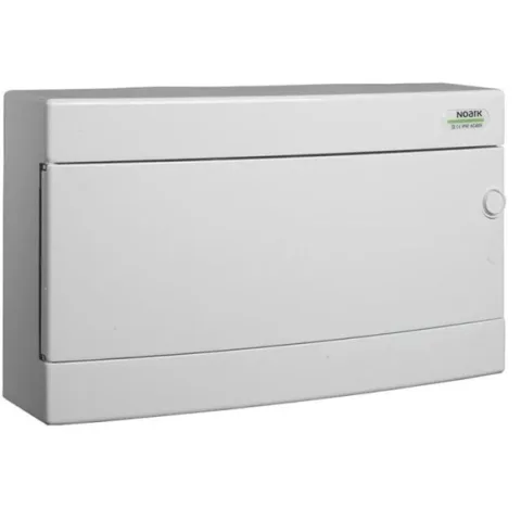 Cofret de distributie din plastic, Noark 101506 PNS 18W, montare aparenta, usa alba, IP40, 1 randuri, 18 module