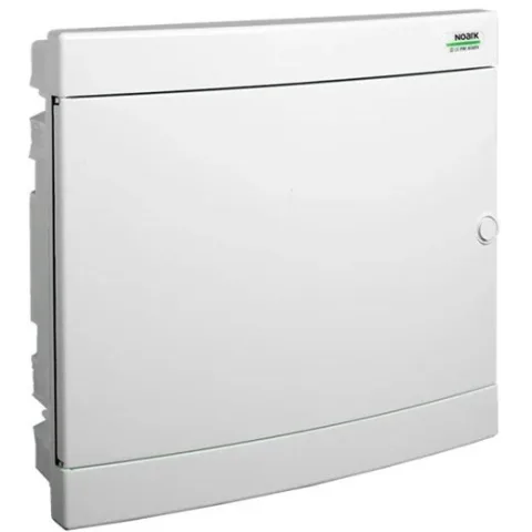 Cofret de distributie din plastic,Noark 101521 PNF 2x18W, montare incastrata, usa alba, IP40, 2 randuri, 2x18 module