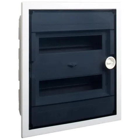 Cofret de distributie din plastic, Noark 101530 PXF 24T,usa plata trasparenta, montare incastrata , IP40, 2 randuri, 24 module