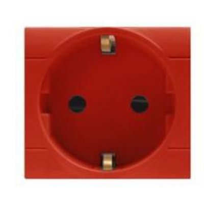 Priza 2 module 16A rosie Scame 101.6412.R