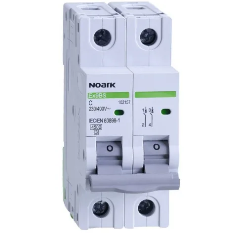 Siguranta automata Ex9BS 2P 2A 4.5kA curba C Noark 102147