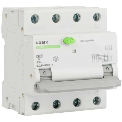 Intrerupator cu protectie diferentiala RCBO Ex9NL-N 3P+N 32A/30mA, tip A, curba B Noark 111533