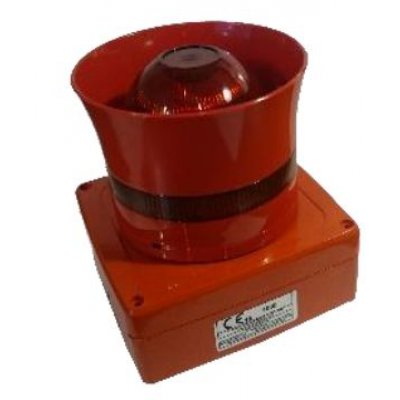 Sirena Wireless 1124-WSD-F de culoare rosie cu flash