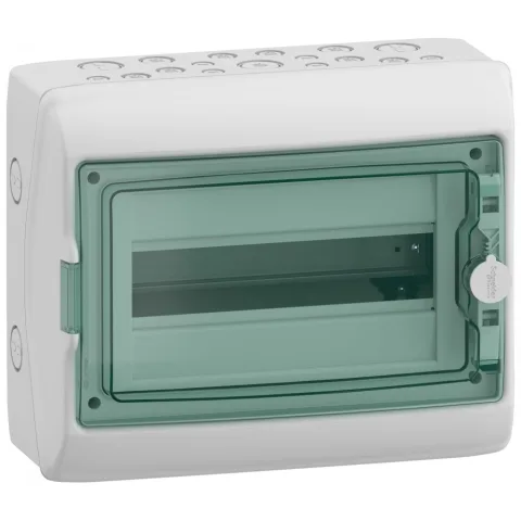 Tablou electric aparent Kaedra, Ip 65, 1 X 12 module, usa transparenta Schneider 13981